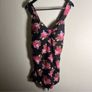 TORRID Floral One-Piece Swim top (tankini)